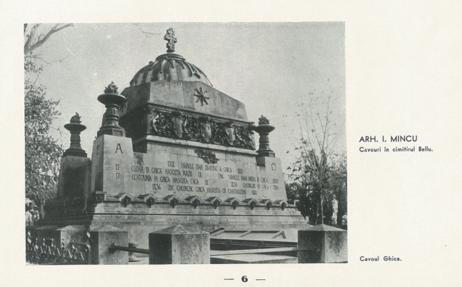 Monumentul Ghica cavouri din Cimitirul Bellu