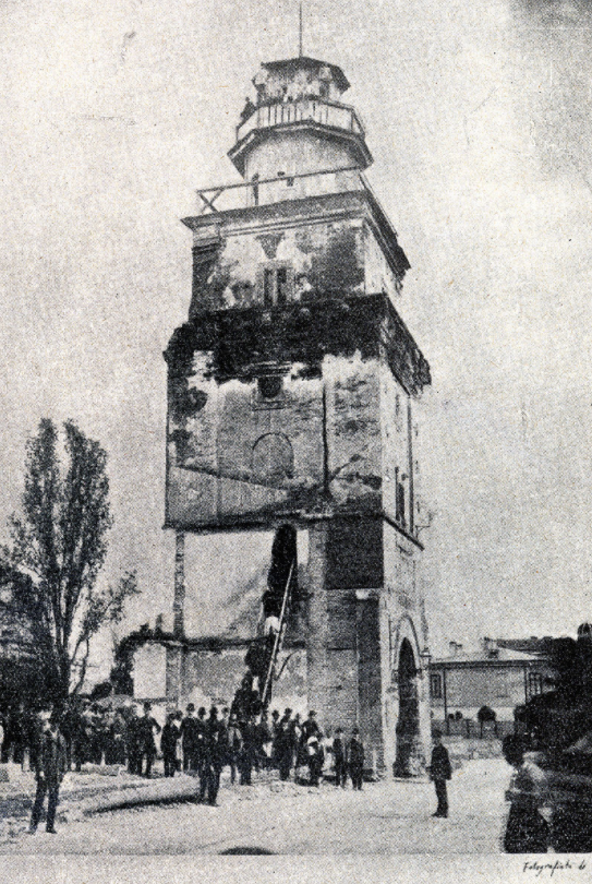 Turnul Colței în 1888, înainte de demolare